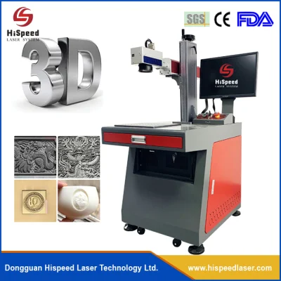 CNC Metal Plastic 3D láser de grabado y corte de alta calidad Máquina de marcado 50W con enfoque automático dinámico