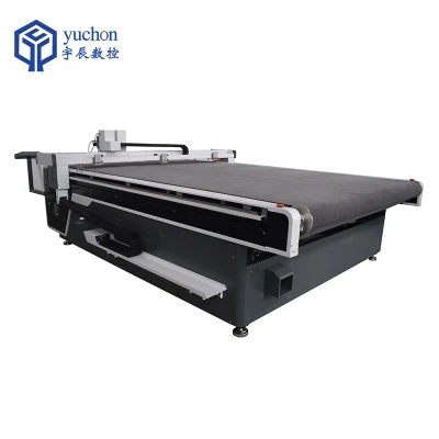 Yuchen CNC Diseño avanzado espuma digital automática tela cuero oscilación Cortador de cuero digital de la máquina de corte de cuchillas