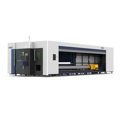 HSG Laser Double Exchange Platforms cortadora láser de tubo y hoja 1500-6000W Precio