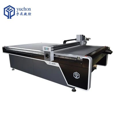  Yuchen CNC PVC espuma de caucho de vidrio suave Cortador de cubierta de mesa Con cuchilla oscilante de borde cortante limpia y lisa