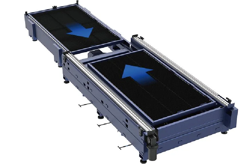 1500-6000W Double Exchange Platforms Metal Sheet &amp; Tube Laser Cutter Raycus Ipg
