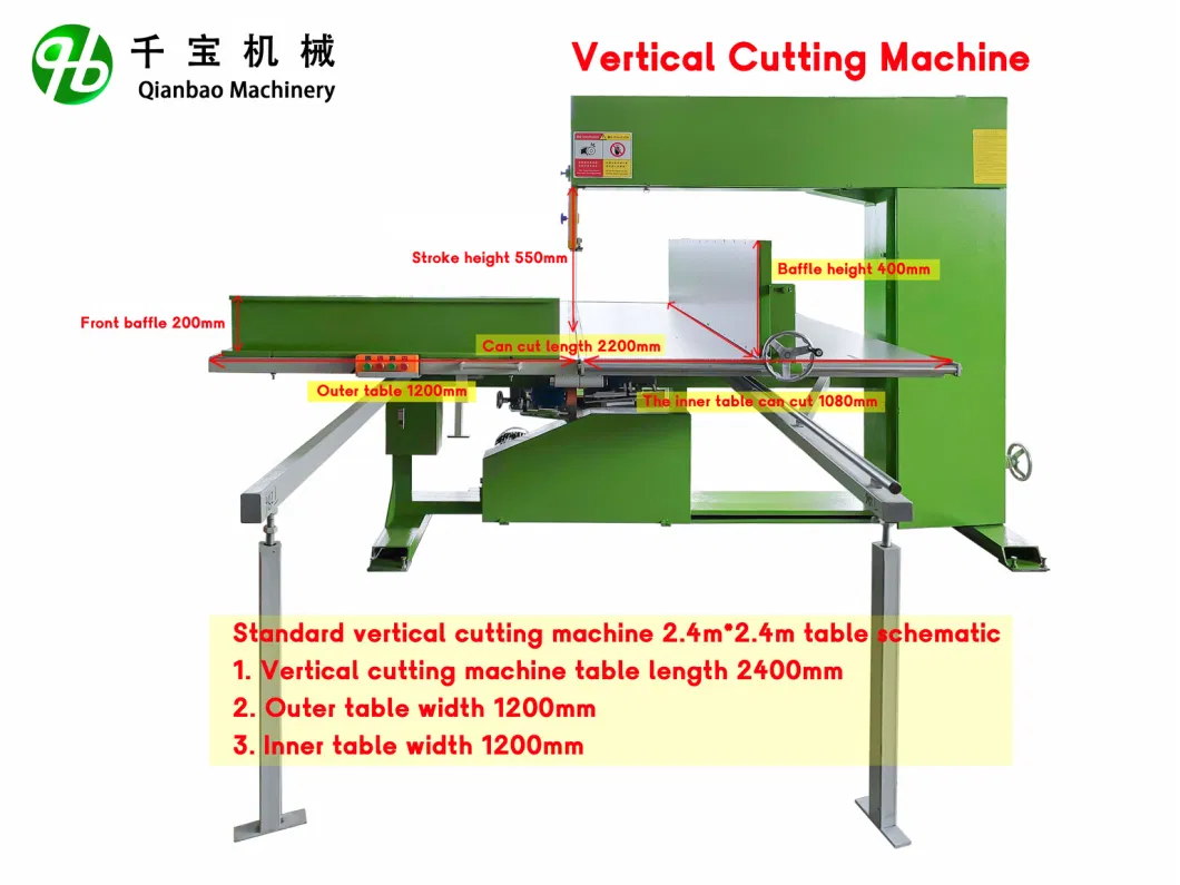 EPE XPE XLPE EVA Cardboard PU Foam Vertical Cutting Machine