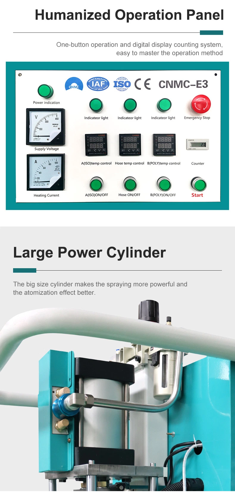 Manufacturer 22kw High Power Hydraulic Polyurea Spray Polyurethane Foaming Machine