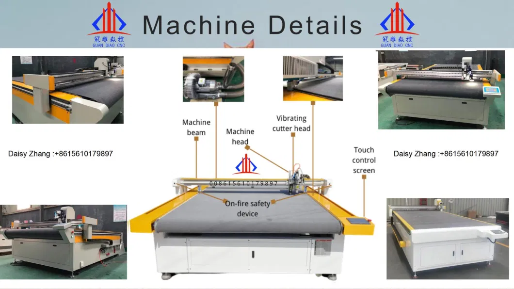 Automatic CNC Digital Oscillating Knife Fabric /Textile/ Cloth /Garment /Apparel/Rubber/ Sponge /Foam /Wool /Cutting Machine