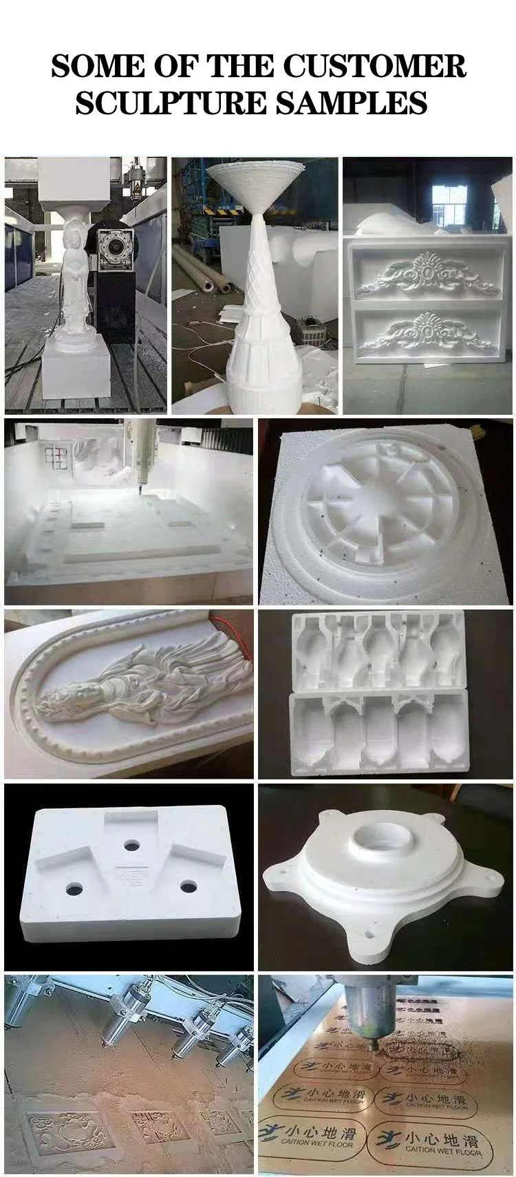 4 Axis Styrofoam Statue 3D Cutting Engraving Foam CNC Router Milling Machine for EPS Styrofoam Polystyrene
