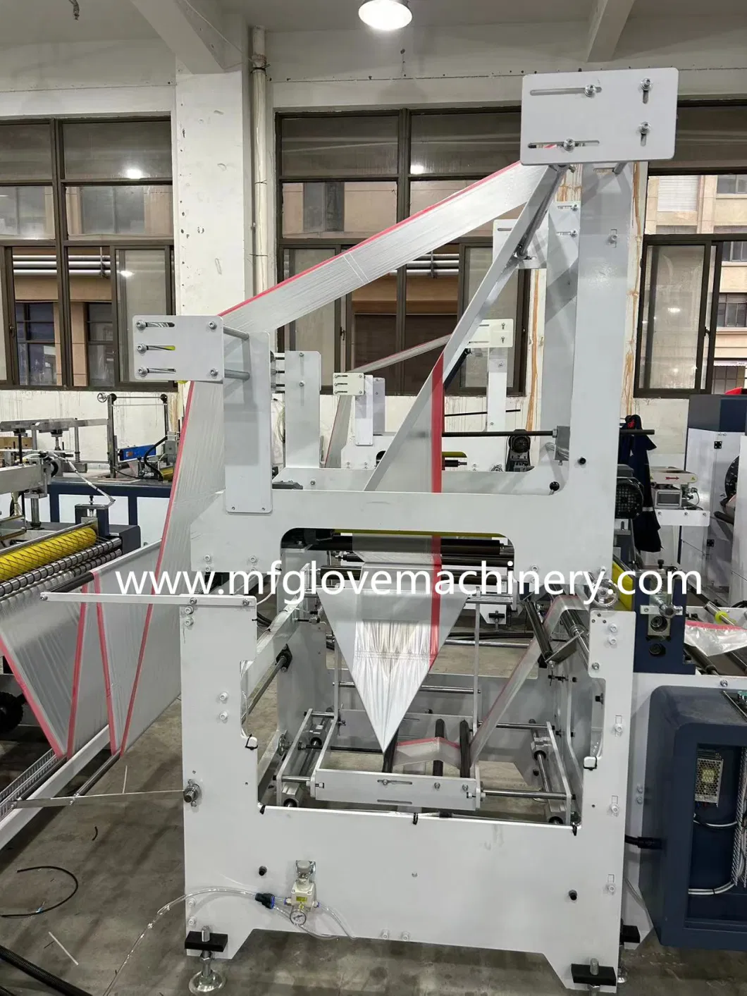 Fully Automatic Plastic Poly Biodegradable PE HDPE LDPE Continuous Drawstring Garbage Bag Making Machine Rolling Draw Tape Garbage Bag on Roll Machine