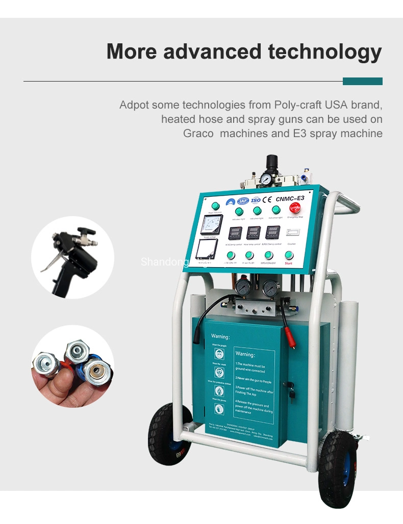 CE Certification Professional Double Components Pneumatic Polyurethane Polyurea Pressure Proportioner Foam Spray Machine for Roof Wall Building Insulation