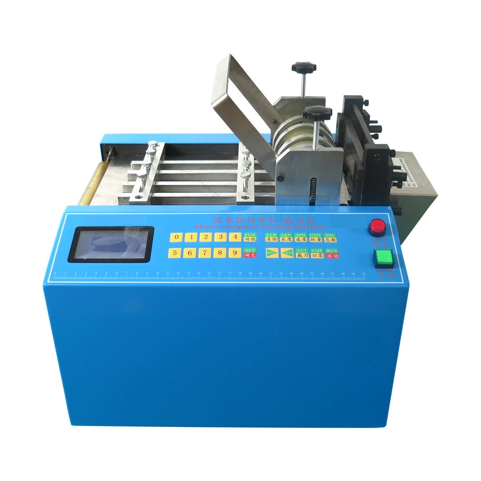 Automatic Hot Cold Knife Nylon Webbing Ribbon Fabric Cutter Elastic Rubber Band Tape Cutting Machine