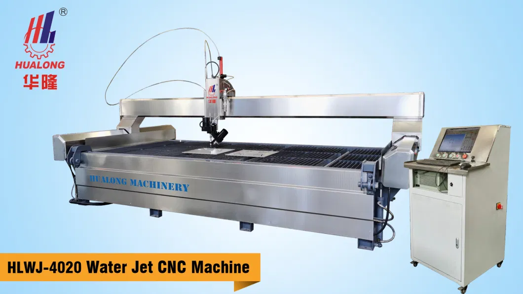 5 Axis CNC Stone Water Jet Machinery Dekton Slab Glass Stainless Steel Cutter by Water Metal Engraving 2D/3D Carving Machine