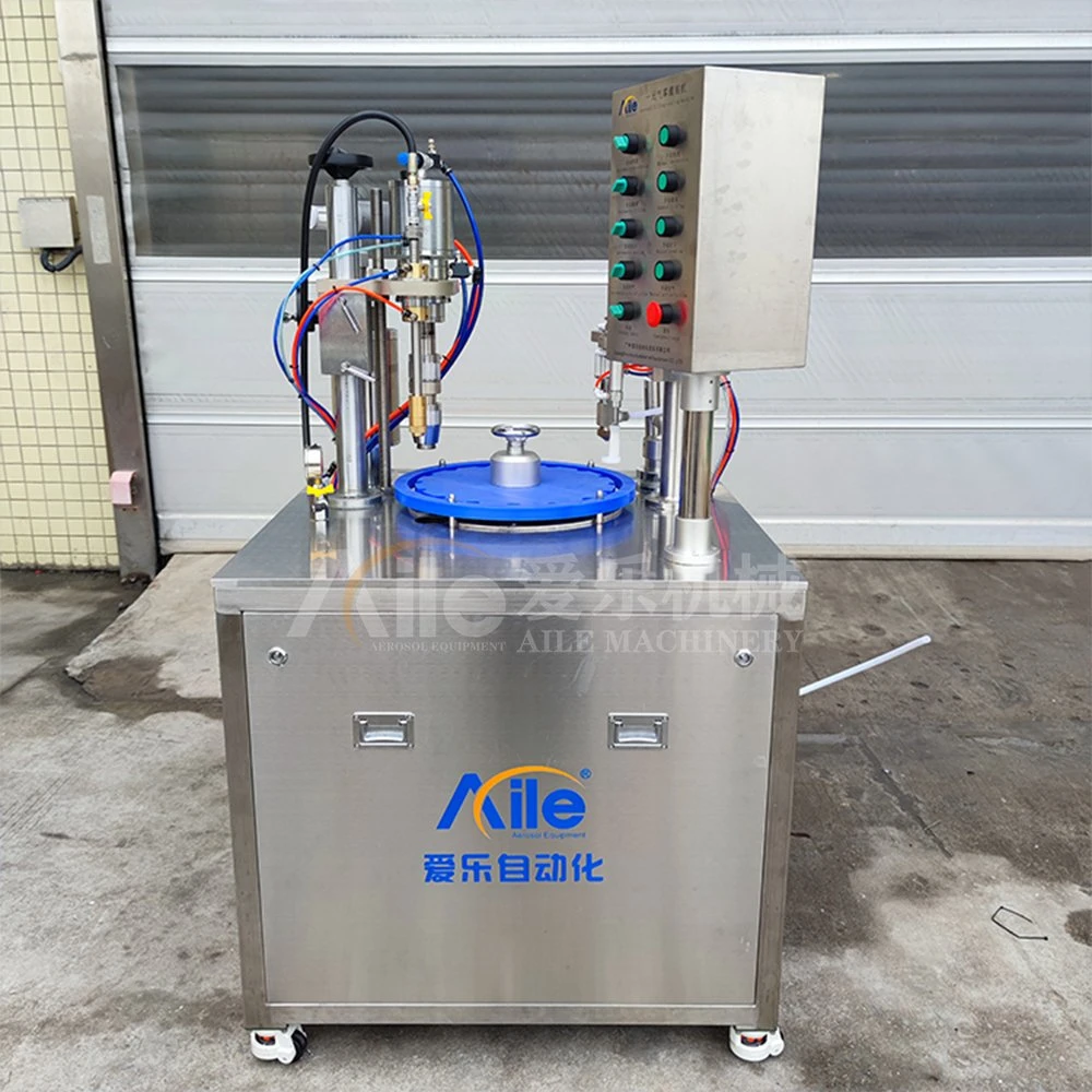 Aile Polyurethane Foam Body Deodorant Spray Aerosol Filling Crimping Machine