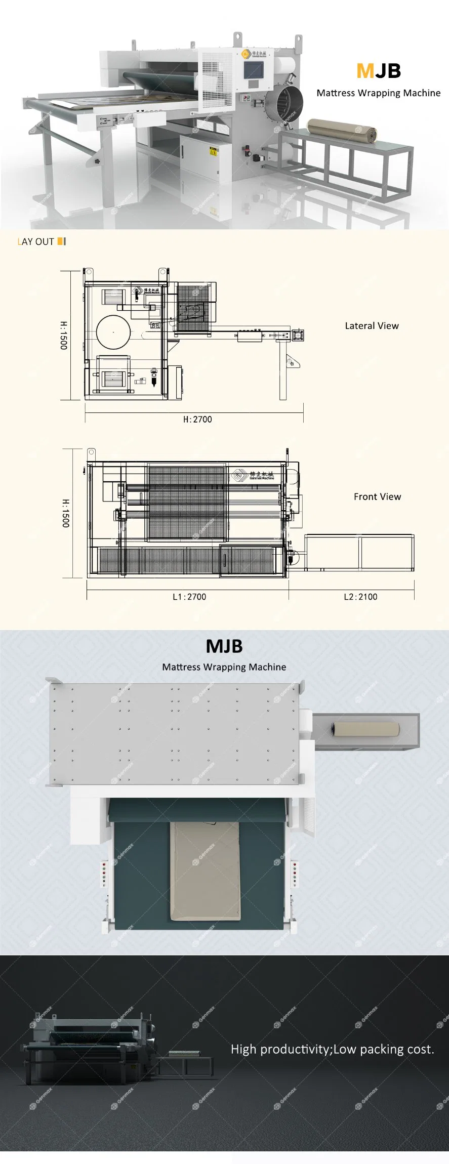 Automatic Foam Spring Mattress Packing Machine Mjb-450