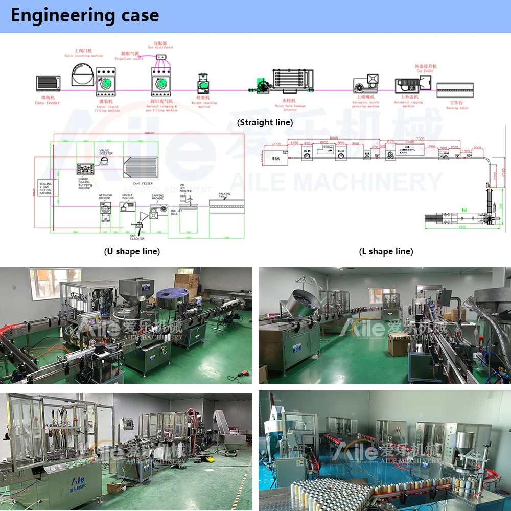 Aile Polyurethane Foam Body Deodorant Spray Aerosol Filling Crimping Machine