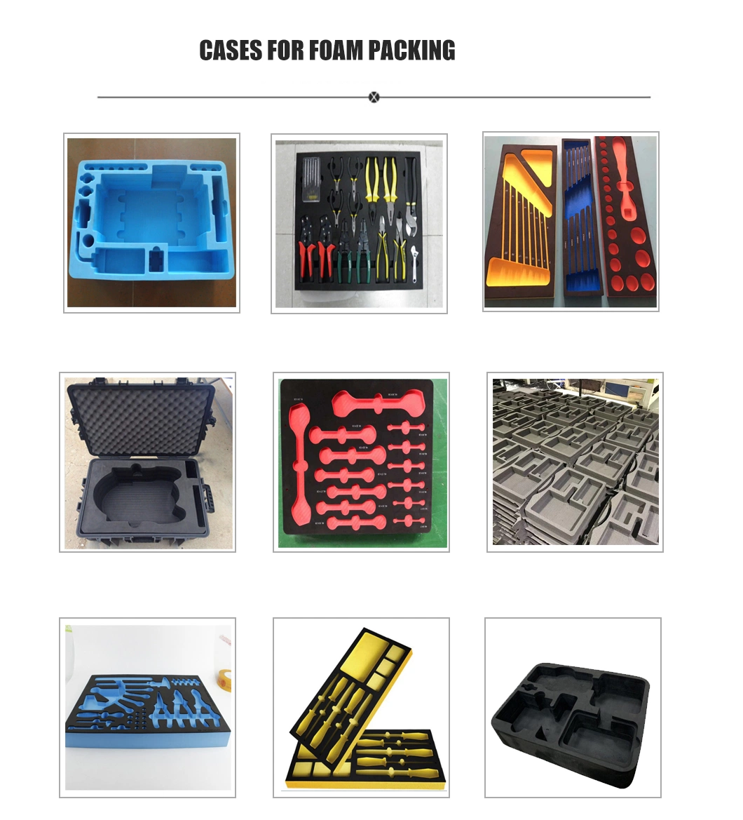 Environmentally Friendly PE/EVA Numerical Control Model Using Custom Die-Cut Packing Lining Foam Different Sizes, and Different Colors for Tools/Gift/Case/Box