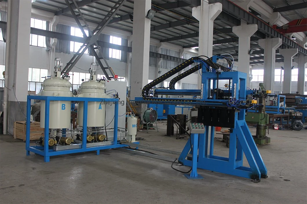 Two Mixing Head Continuous Glue Spray Edge Bonding Polyurethane Spray PU Foaming Machine