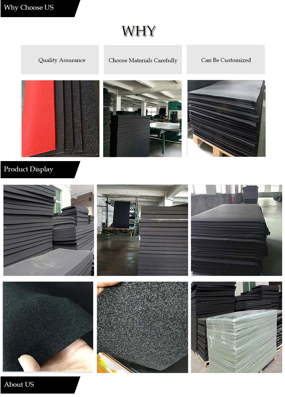 EPDM Material Closed-Cell Open-Cell Gluing Cutting Punching EPDM Foam Sheet