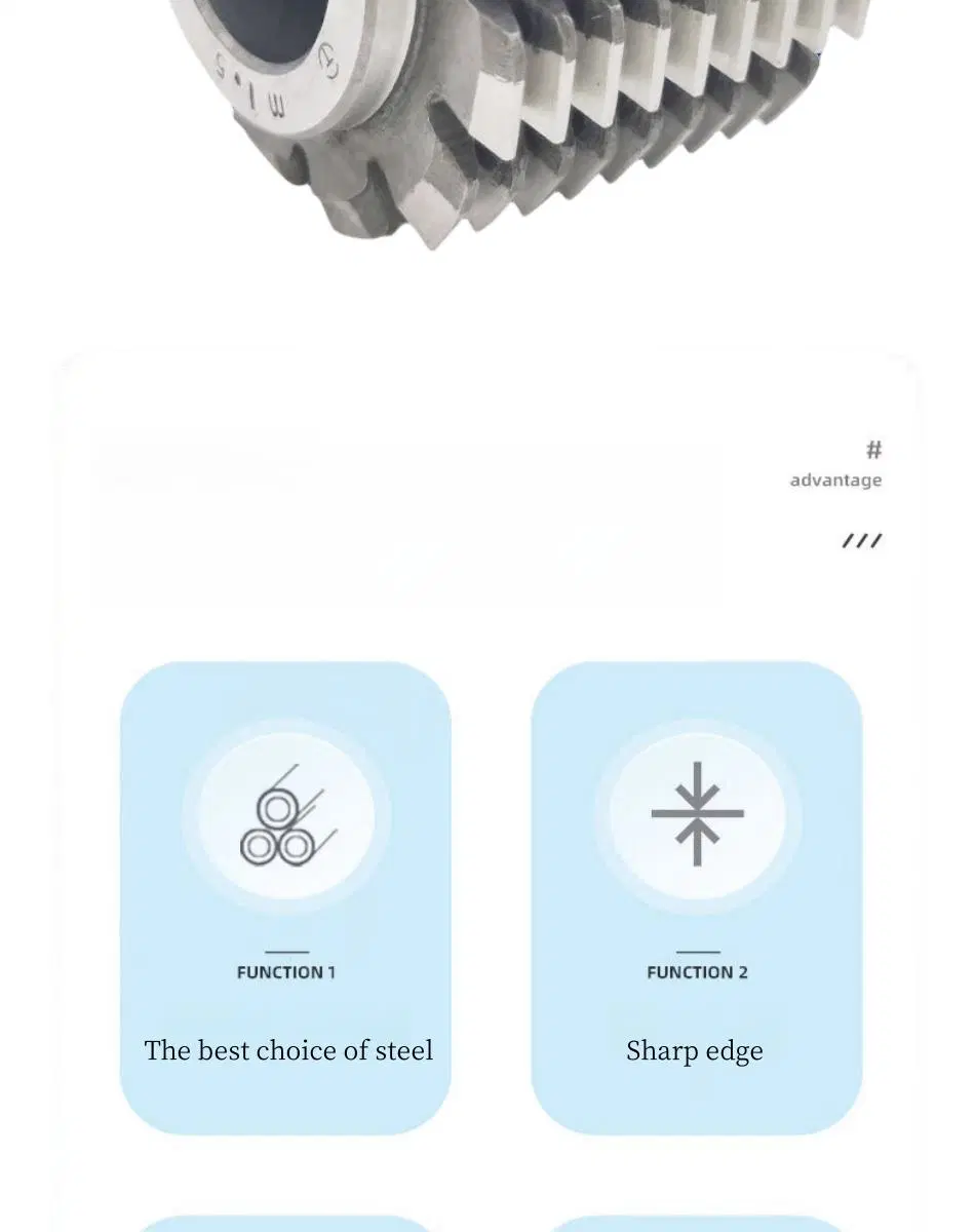 HSS Gear Cutting Hob Cutter Metric Hole with Tin