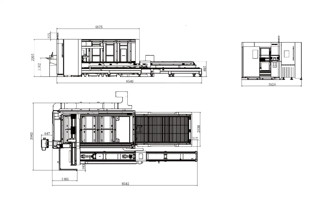 Hsg Laser Double Exchange Platforms Sheet &amp; Tube Laser Cutter 1500-6000W Price