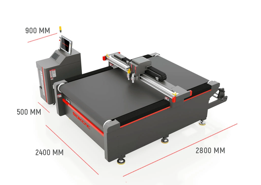 1615 Size Digital Cutting Machine for Flexible Materials with Projector
