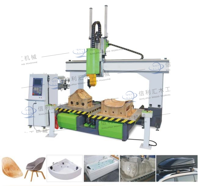High Precision Five Axis Wooden Door Machining Center CNC Router Woodworking Machinery, Wood CNC Machining Center Artificial Board
