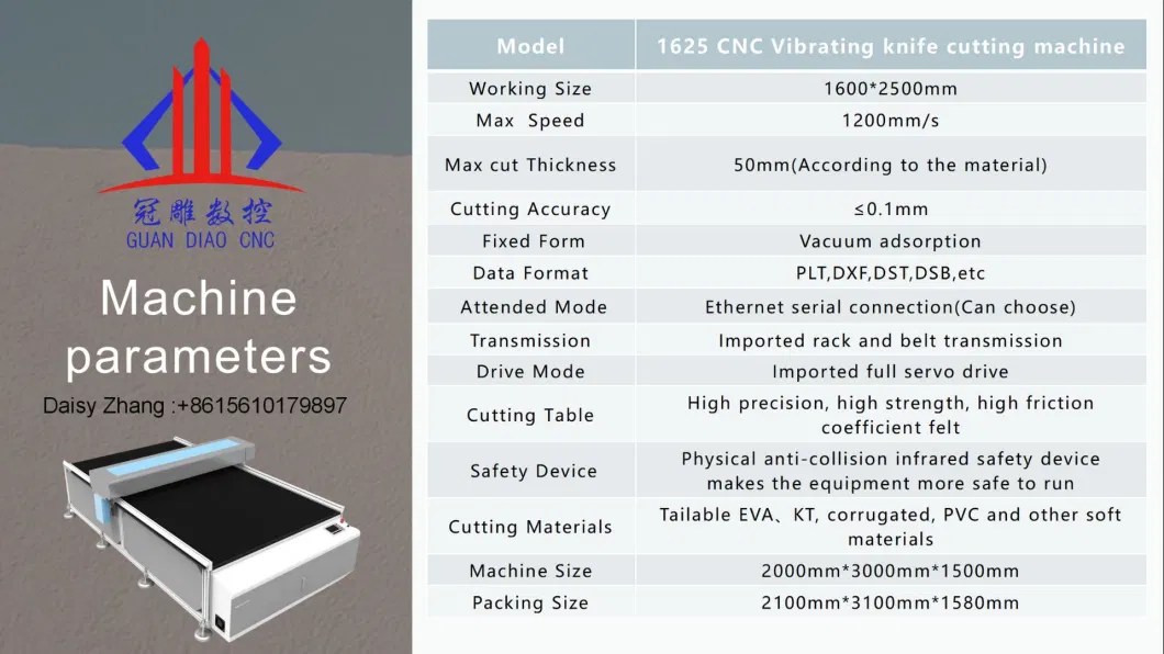 Automatic CNC Digital Oscillating Knife Fabric /Textile/ Cloth /Garment /Apparel/Rubber/ Sponge /Foam /Wool /Cutting Machine