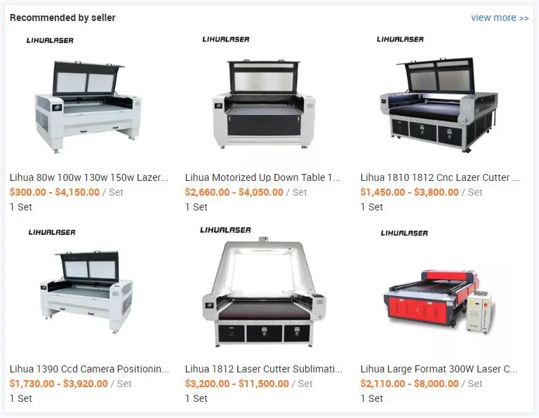 Lihua 60w 80w 100w 130w 150w 180w 200w 260w 300w Laser Cutter for Foam, Plastic, Textile, Paper, Mdf, Leather, Acrylic, Wood, and Fabric