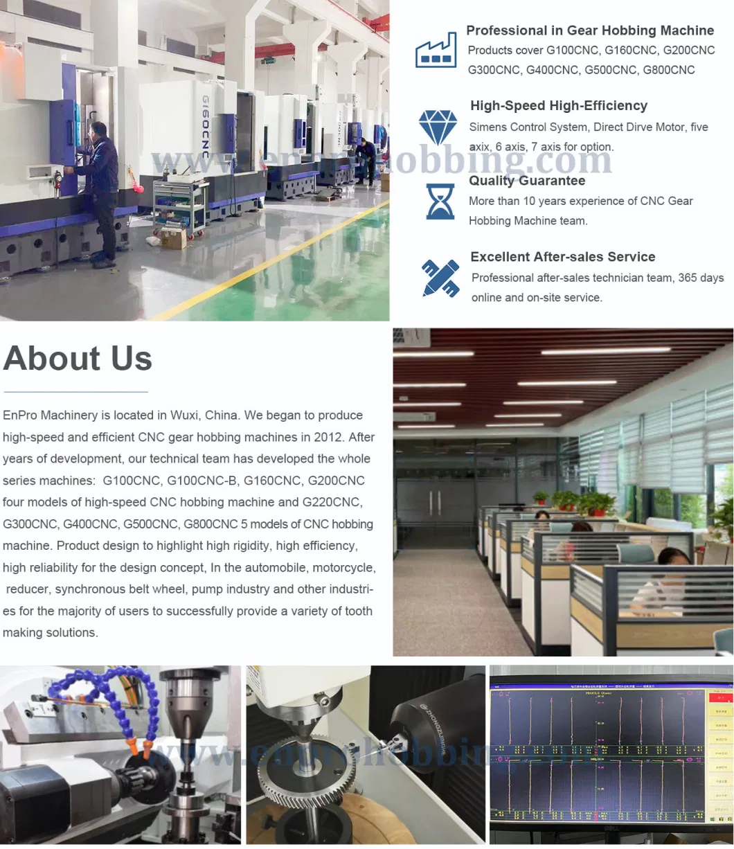 China G200 5 Axis 6 Axis 7 Axis Vertical Spur Spiral Helical Wheel Worm CNC Gear Hobbing Machine for Cutting 1-4 Modules Maximum Diameter 200mm Teeth Processing