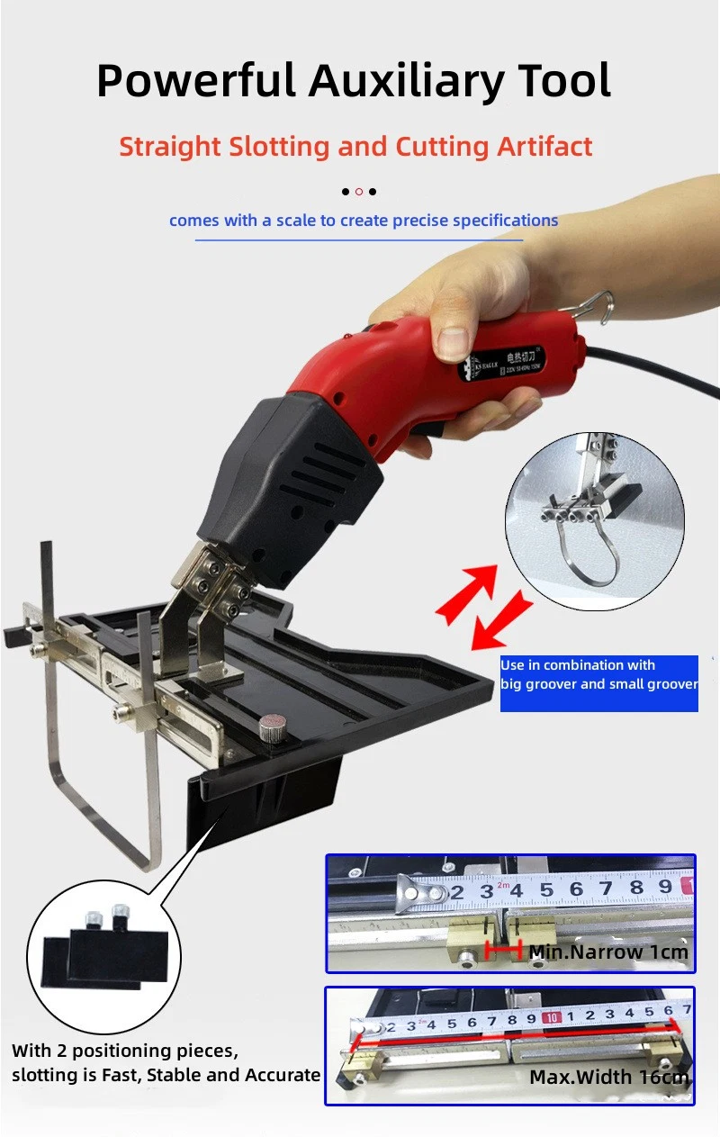 Small MOQ Air -Cooled Electric Wire 200W Hot Heating Cutting Grooving EPS EVA Sponge Foam Cutter Knife