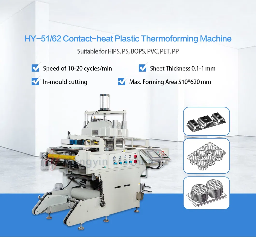 Automatic Plastic Tray Forming Plastic Polystyrene Thermoforming Machine of in-Mould Cutting Process