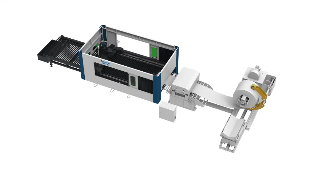 One-Step Solution for Metal Coil Cutting Fully Automatic Coil Laser Cutting Real-Time in-Line Coil Flexible Cutting Automatic Feeding System 3015 6025 OEM ODM