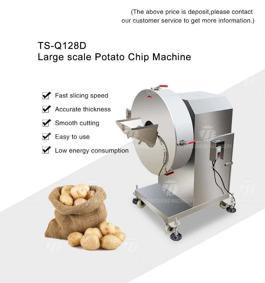 Fruit Vegetable Slicing Cutting Machine Potato Chips Cutter Slicer (TS-Q128D)