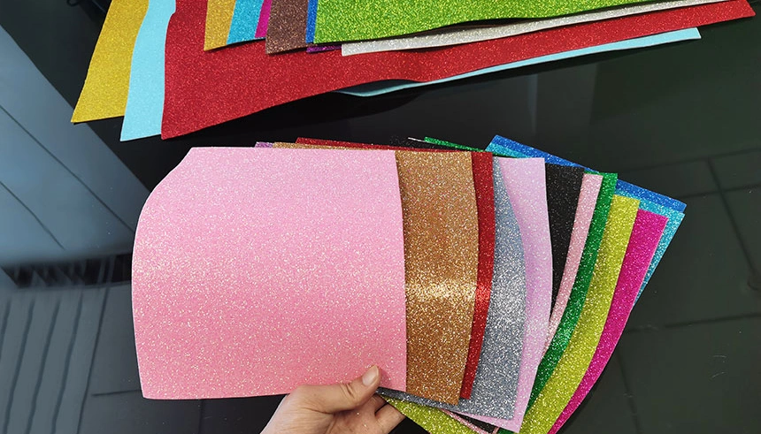 China Bulk Wholesale A4 Size Glitter EVA Foam for DIY Crafts