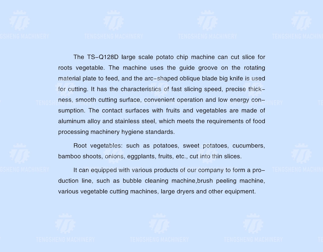 Fruit Vegetable Slicing Cutting Machine Potato Chips Cutter Slicer (TS-Q128D)