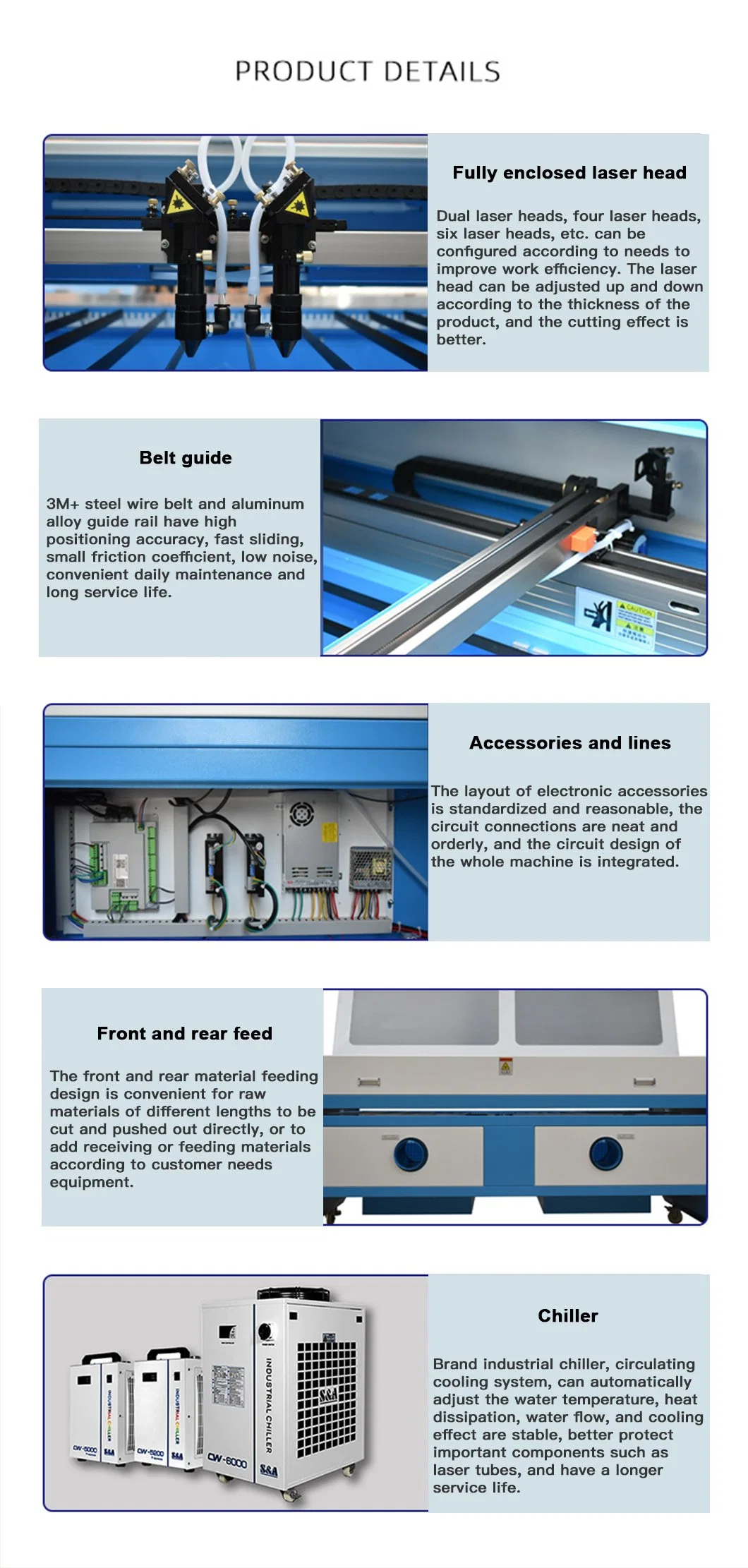 CNC Desktop 180W 200W 260W 300W 1610 Wood Foam CO2 Laser Cutter and Engraver Automatic Laser Engraving Machine