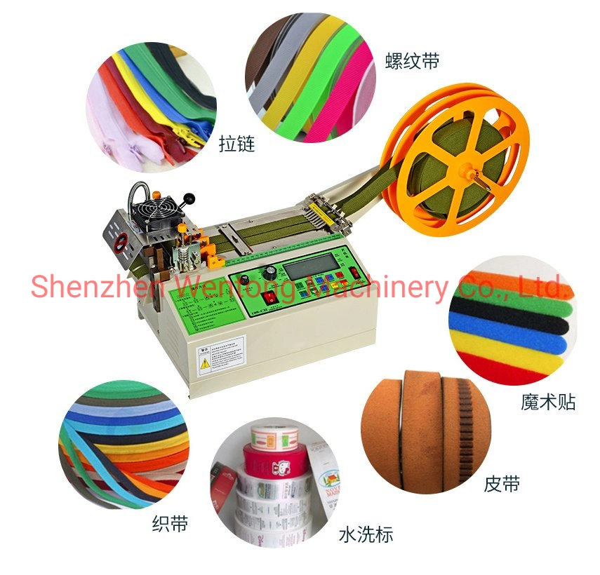 Factory Price Automatic Hot Knife Nylon Belt Polyester Webbing Ribbon Tape Cutter Cutting Machine for PVC PP Elastic Band