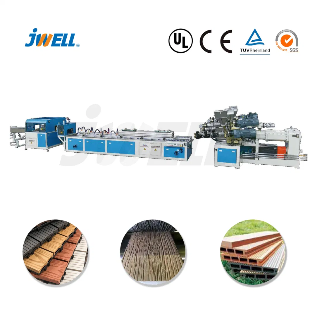 Jwell Wood-Plastic Composite Window/Fence/Pedal/Decking/Pipe/Sheet/Plate/Flooring/Edge Banding/PS Frame/Wall Panel/Door/Ceiling/PVC Strip Plastic Machine