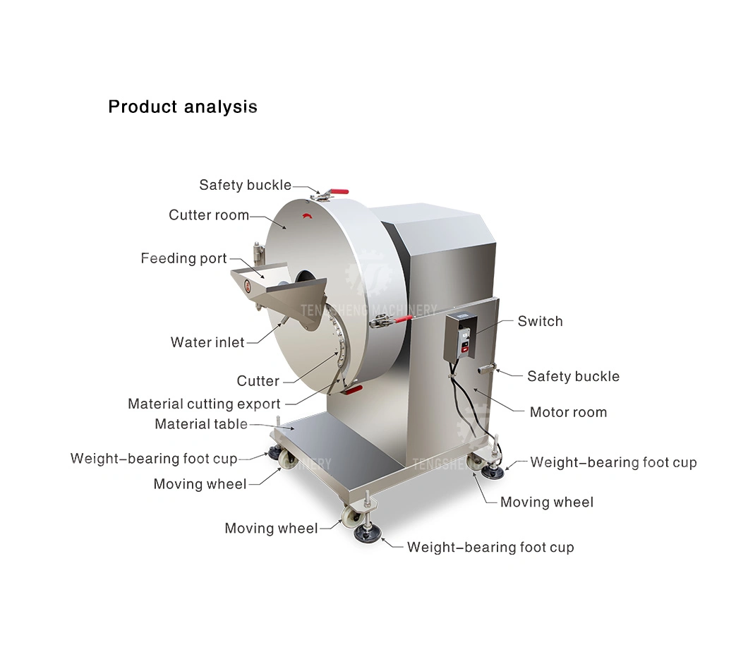 Fruit Vegetable Slicing Cutting Machine Potato Chips Cutter Slicer (TS-Q128D)