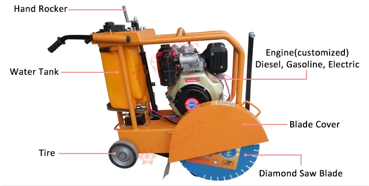 Diesel Engine Road Cutter Asphalt Road Cutting Machine Concrete Wall Cutter