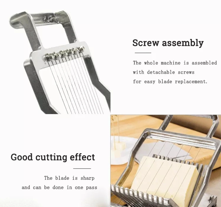 Best Sale Stainless Steel Handle Block Cheese Wire Slicer Cutter Board Kit Cheese Slicing Machine