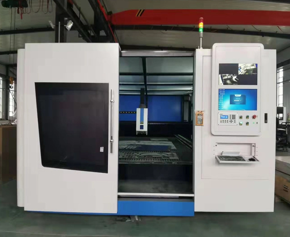 Industry 1000W Protective Cover Metal Plate Pipe CNC Fiber Laser Cutting Machine