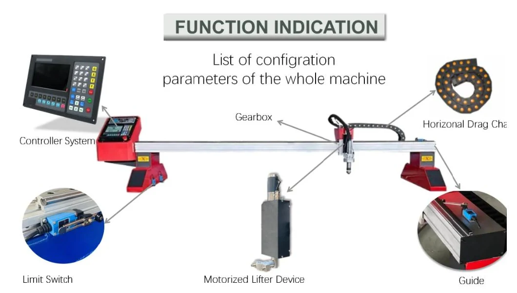 Portable Gantry CNC Plasma Cutter with Plasma and Oxy Fuel Cutting