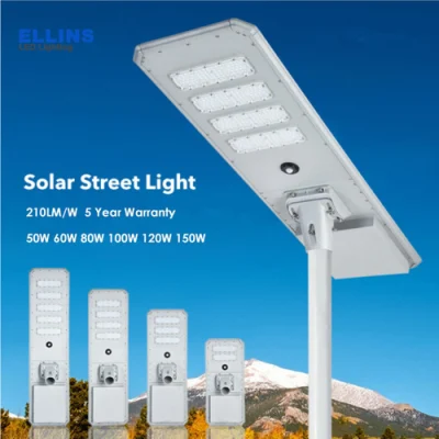 Outdoor All in One Commercial Park Garden Lamp Integrated Solar Power LED Parking Lot Street Light