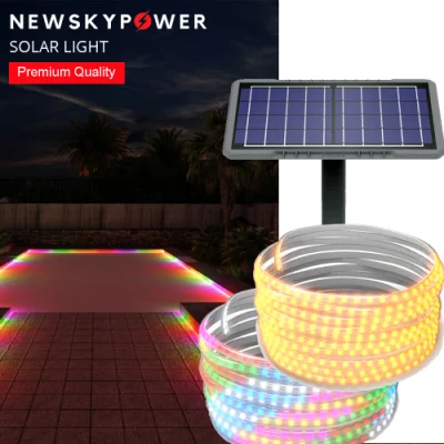 2023 New Factory Direct 5m 10m 20m IP65 Waterproof LED RGB Solar Powered Fairy String Lights for Outdoor Party Christmas