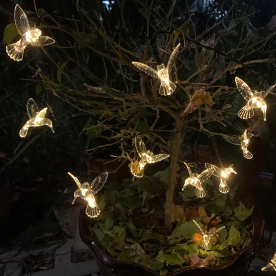 China Supplier Solar Powered LED Dragonfly Fairy String Lights
