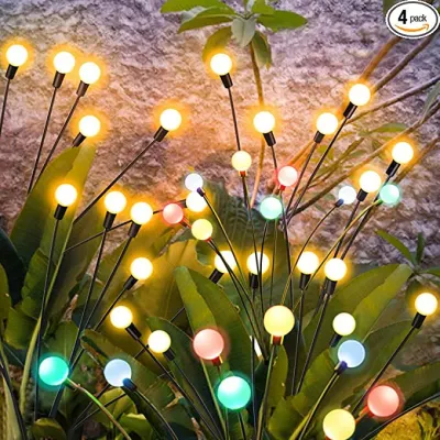 Solar Firefly Lights Outdoor Yard Lights Decorative Garden Ground Inserted Lights Atmosphere Park Lawn Lights