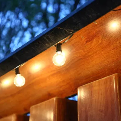 G40 Bulb LED Solar Panel Decoration Home Outdoor Solar String Lights