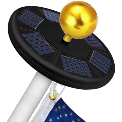 111 LED Solar Powered Flag Pole Night Light Powerful Super Bright