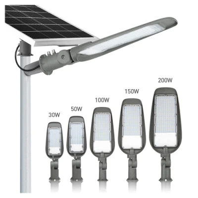 Outdoor Road Lamp Garden Yard Wall Waterproof IP65 High Power 30W 50W 100W 150W 200W Solar LED Street Light Price