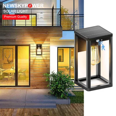 Newsky Outdoor Weatherproof Garden Lawn Pathway Decorative Sensor Solar Power Wall Light