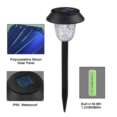 Cis-57454 6PCS / Set IP65 Waterproof Garden Stake Light Solar Powered LED Lamp for Patio Yard Lawn - Warm White Light