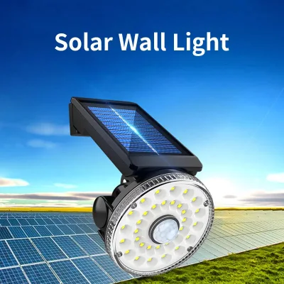 2023 Newest Design Solar Light Motion Sensor Outdoor Deck Solar Security Wall Lights Solar Flood Light Outdoor Garden